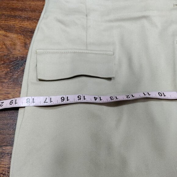 Ann Taylor Prairie Equestrian Modesty Button-Front Wrap Pencil Skirt, Tan Size 6 - Picture 12 of 13